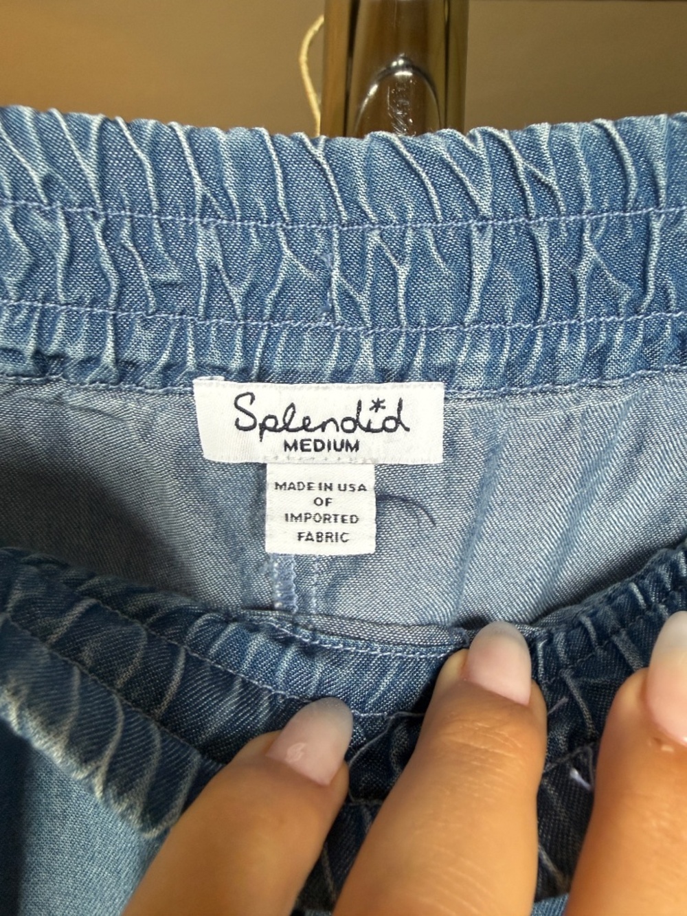 Splendid Chambray Denim Jogger Pants - Size Medium - Picture 3 of 5